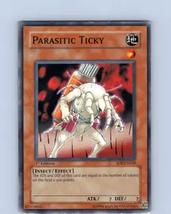 Yu-Gi-Oh TCG Parasitic Ticky SOI-EN018 1st Edition Regular Common Card Played MP - Image 1