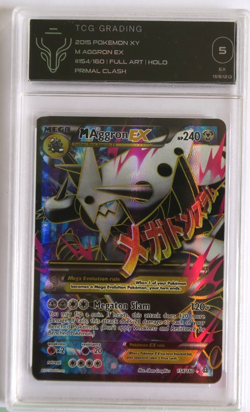 2015 Pokemon Card M Aggron EX 154/160 XY Primal Clash TGC 5 Full Art Holo - Image 1