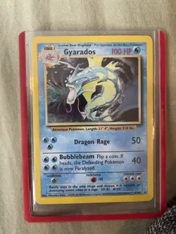 1999 Pokemon Gyarados Base Set Holo Card 006/102 - Image 1
