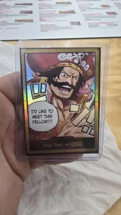 One Piece Carrying On His Will OP13 GOLD Don!! Card Gol.D.Roger Foil NM ENGLISH - Image 1