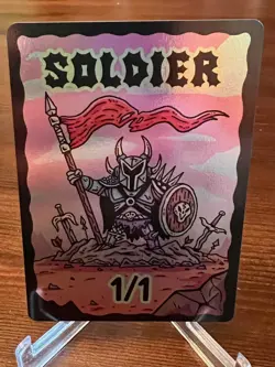 Wizard Of The Barge Magic The Gathering Soldier 1/1 Foil Token Kickstarter - Image 1