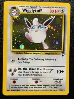 Wigglytuff 19/130 Base Set 2 Holo Rare Pokemon Trading Card LP - Image 1