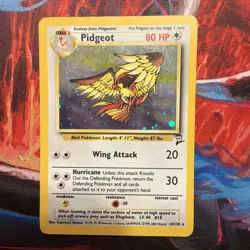 Pokemon Pidgeot TCG Base Set 2 Holo Unlimited Rare Card 14/130 - Image 1