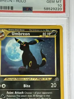 2001 Pokemon Neo Discovery - Umbreon Holo #13 PSA 10 GEM MT - Image 3