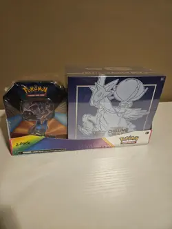 Pokemon TCG Chilling Reign ETB Elite Trainer Box + Lucario V Tin 2 Pack Costco - Image 1