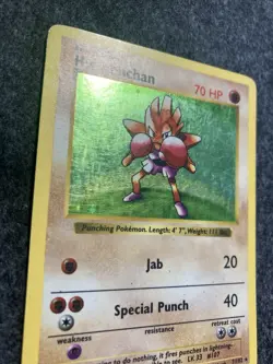 Pokemon TCG - Hitmonchan (7/102) Base Set Shadowless - Holo - MP - Image 3