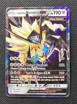 2018 Pokemon Dusk Mane Necrozma GX 90/156 RARE Holo Card - Ultra Prism Set - Image 1