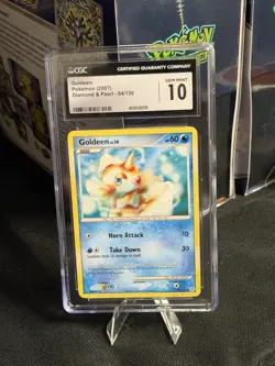Cgc Gem Mint 10 Goldeen 84/130 Diamond Pearl Pokemon Card TCG Trading Card - Image 1