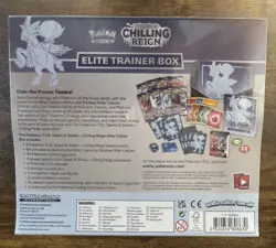Pokemon 2021 Chilling Reign Ice Rider Calyrex ETB Elite Trainer Box SEALED - Image 3