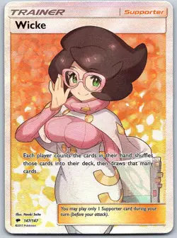 Pokemon - Wicke (Full Art) SM - Burning Shadows #147/147 -- [Lightly played] - Image 1
