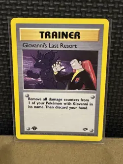 2000 Pokemon Gym Challenge - Giovanni’s Last Resort - 1st Ed Ungraded 105/132 - Image 1