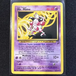 NM Mr. Mime 27/130 Base Set 2 1999 Non-Holo Vintage WotC Pokemon Card - Image 1