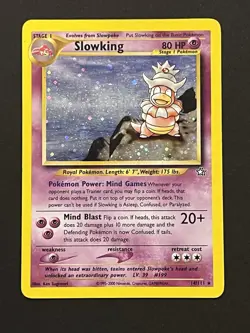 Pokemon TCG Slowking 14/111 Neo Genesis Unlimited Holo Rare - Image 1