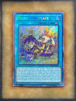 Yugioh Prank-Kids Place HISU-EN023 Secret Rare 1st Ed LP - Image 1