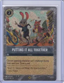 Disney Lorcana TCG Zootopia 2 Putting It All Together Promo Holo Foil - Image 1