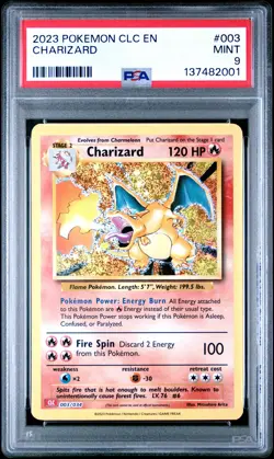 Charizard 2023 CLC EN Classic Charizard & Ho-Oh Ex Deck #3 PSA 9 003/034 - Image 1