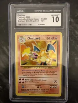 Charizard #003/034-2023 Holo CGC Gem Mint 10-Charizard & Ho-Oh EX Deck - Image 1