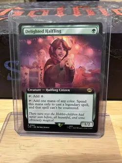 Delighted Halfling (Extended Art) Lord of the Rings: Magic the Gathering #0363 - Image 1