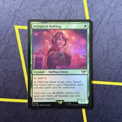 Delighted Halfling R 158 FOIL MTG LOTR Tales Of Middle Earth Magic The Gathering - Image 1
