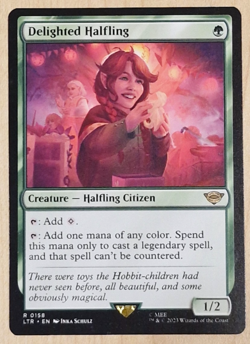 MTG Delighted Halfling Lord of the Rings Magic the Gathering - Image 1