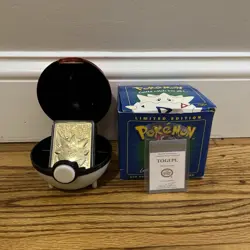 Pokemon Togepi Burger King 23k Gold Plated Trading Card Blue Box 1999 - Image 1