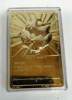 1999 Burger King Pokemon TOGEPI 23K Gold-Plated TRADING CARD w Ball & BLUE BOX - Image 3