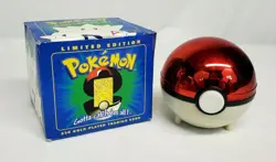 1999 Burger King Pokemon TOGEPI 23K Gold-Plated TRADING CARD w Ball & BLUE BOX - Image 4