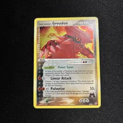 Pokemon TCG Team Magmas Groudon Holo Rare Card 9/95 - Image 1