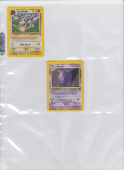 Unlimited Pokemon Fossil Common/Uncommon/Rare Lot (36/62) NM/LP + 85 Card Binder - Image 1