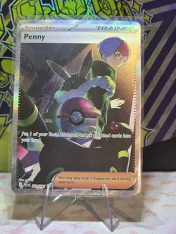 Penny #239 Paldean Fates Special Illustration Rare SIR NM Full Art Pokemon Card - Image 1