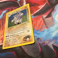 Pokemon TCG Card Brock's Rhydon 2/132 Holo Rare Gym Heroes - Image 2