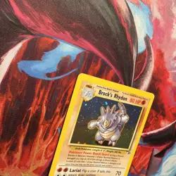 Pokemon TCG Card Brock's Rhydon 2/132 Holo Rare Gym Heroes - Image 4