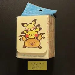 Pokemon Center Japan Yurutto Raichu & Pikachu Nesoberi Card Deck Box ~ US SELLER - Image 1
