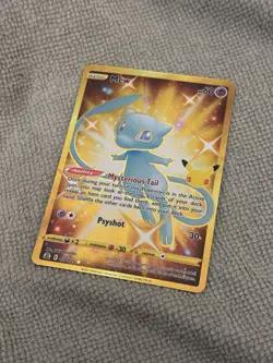 Pokemon TCG Mew Holo Secret Rare Card Celebrations 025/025 Near Mint Condition - Image 1