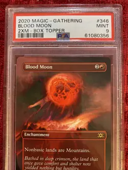 BLOOD MOON PSA 9 Mint 2020 Double Masters Rare Borderless Box Topper 346 MTG - Image 2