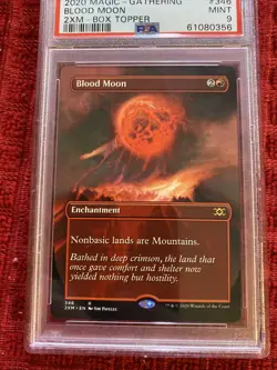 BLOOD MOON PSA 9 Mint 2020 Double Masters Rare Borderless Box Topper 346 MTG - Image 3