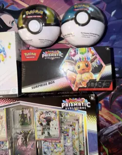 Pokemon TCG Prismatic Evolutions Lot Premium Figure Collection Etb Surprise Box - Image 3