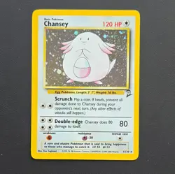 Pokemon TCG Chansey Base Set 2 Holo Unlimited Rare 3/130 LP- - Image 1
