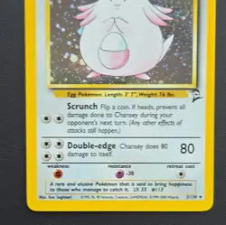 Pokemon TCG Chansey Base Set 2 Holo Unlimited Rare 3/130 LP- - Image 2