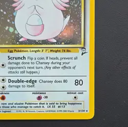 Pokemon TCG Chansey Base Set 2 Holo Unlimited Rare 3/130 LP- - Image 3