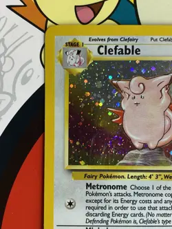 Clefable Holo 5/130 Swirl Pokemon Base Card Set 2 LP/NM - Image 2