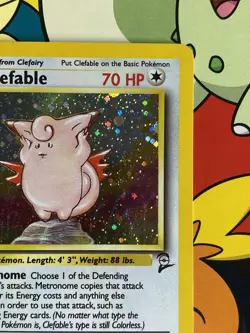 Clefable Holo 5/130 Swirl Pokemon Base Card Set 2 LP/NM - Image 3