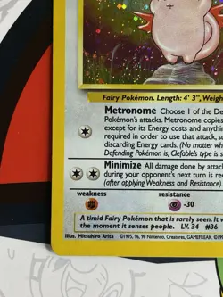 Clefable Holo 5/130 Swirl Pokemon Base Card Set 2 LP/NM - Image 5