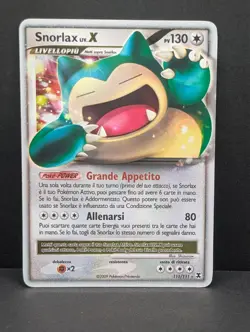 Snorlax Lv.X 111 Rising Rivals Holo Ultra Rare Pokemon TCG Nintendo ITALIAN LP - Image 1
