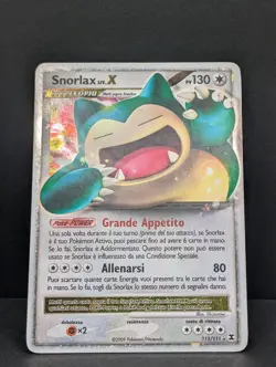Snorlax Lv.X 111 Rising Rivals Holo Ultra Rare Pokemon TCG Nintendo ITALIAN LP - Image 3