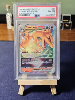 PSA 8 Charizard VSTAR 019/159 – Crown Zenith – Pokemon TCG Holo - Image 1