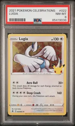Pokemon PSA 8 TCG Lugia Celebrations 022/025 Holo Holo Rare - Image 1