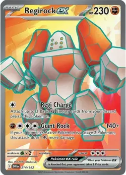x1 Regirock ex - 214/182 - Ultra Rare Pokemon SV10 Destined Rivals M/NM - Image 1
