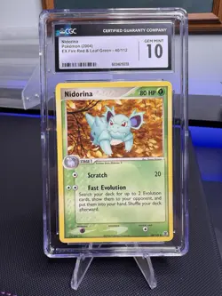 NIDORINA CGC 10 2004 POKEMON EX FIRE RED & LEAF GREEN #40/112 - Image 1