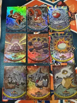Pokemon Topps TV Animation Edition Rainbow foil lot of 9 - Image 1